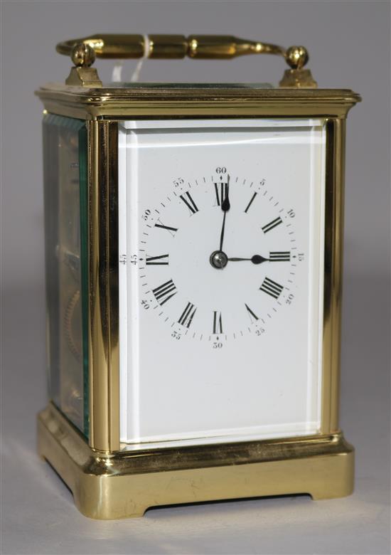 A French brass carriage clock